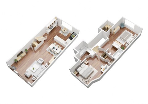 Floor plan for 2 beds, 2 baths, 825 sqft